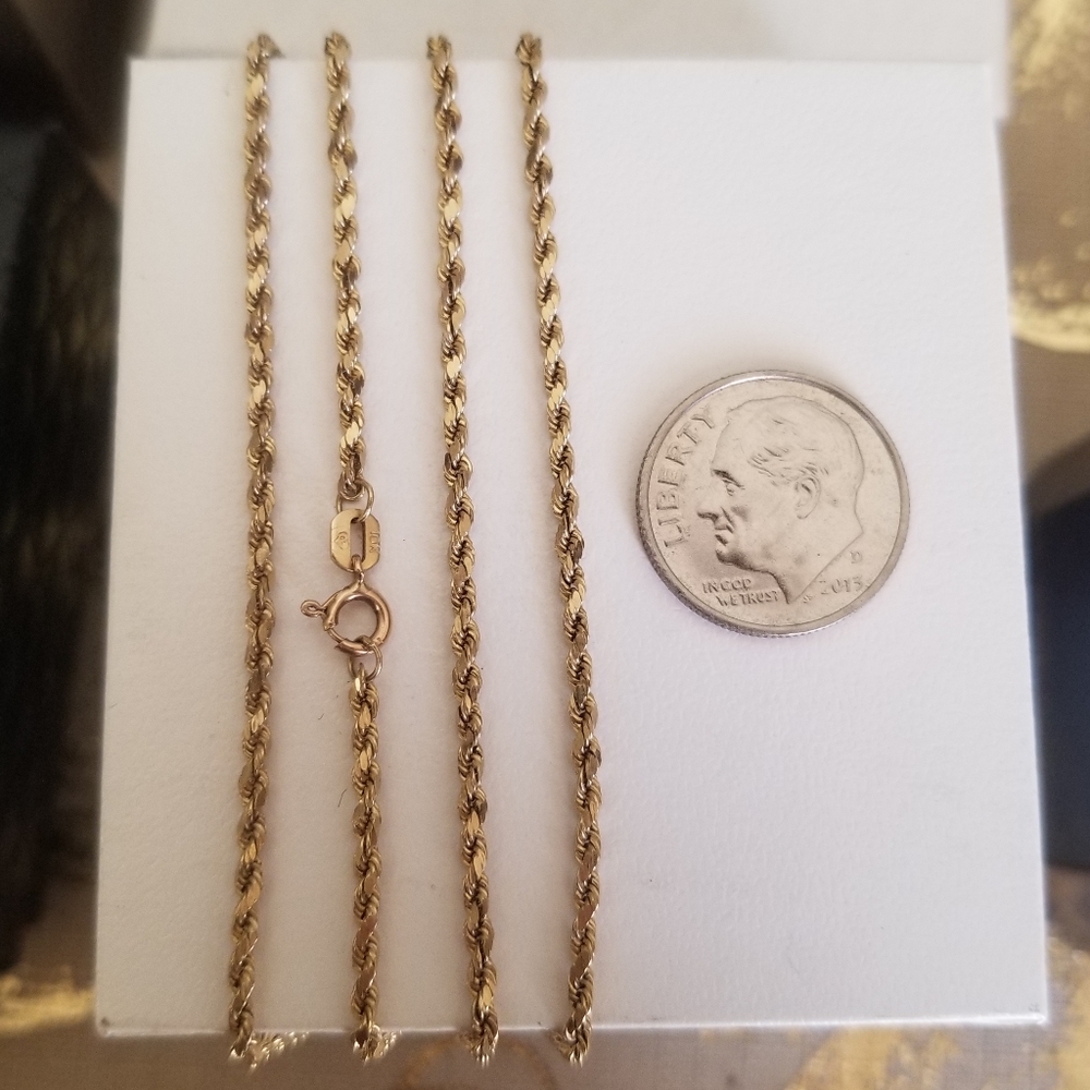10K Gold Rope Chain - Picture 3 of 9